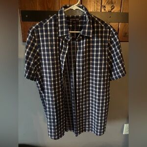 Michael Kors Short Sleeve Button Up Shirt Men's Size Large Tailored/Classic Fit